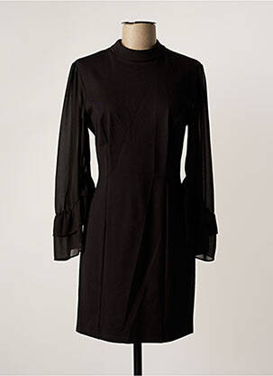 Robe mi-longue manches longues manches longues noir FRACOMINA femme