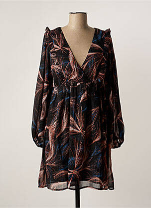 Robe courte manches longues manches longues noir MOLLY BRACKEN femme