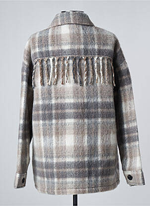 Veste casual coupe droite gris ICHI femme