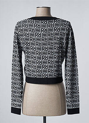 Gilet manches longues col rond noir RELISH femme