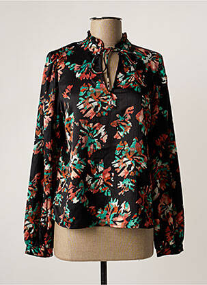 Blouse imprimé fleurs manches longues noir VERO MODA femme