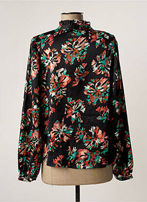 Blouse imprimé fleurs manches longues noir VERO MODA femme