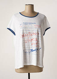 T-shirt imprimé fantaisie manches courtes blanc ONE TEE femme