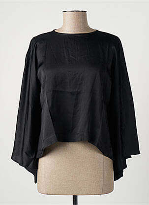 Blouse fermeture boutonnée au dos manches longues noir KARMA KOMA femme
