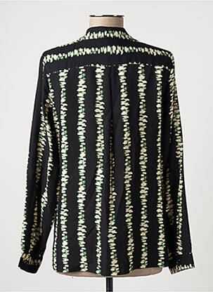Chemisier tissage popeline manches longues noir LA PETITE FRANCAISE femme