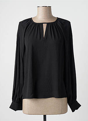 Blouse légère et transparente manches longues noir VERO MODA femme
