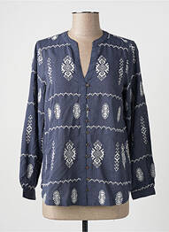 Chemisier imprimé fantaisie manches longues bleu WHITE STUFF femme