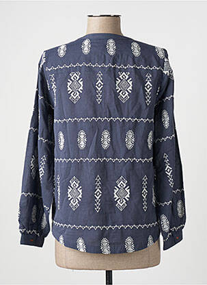 Chemisier imprimé fantaisie manches longues bleu WHITE STUFF femme