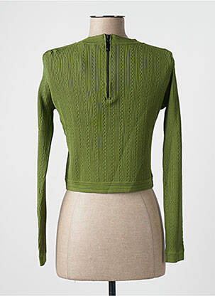 Pull coupe cintrée manches longues vert RELISH femme
