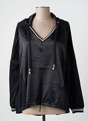 Sweat-shirt à capuche noir FRACOMINA pour femme