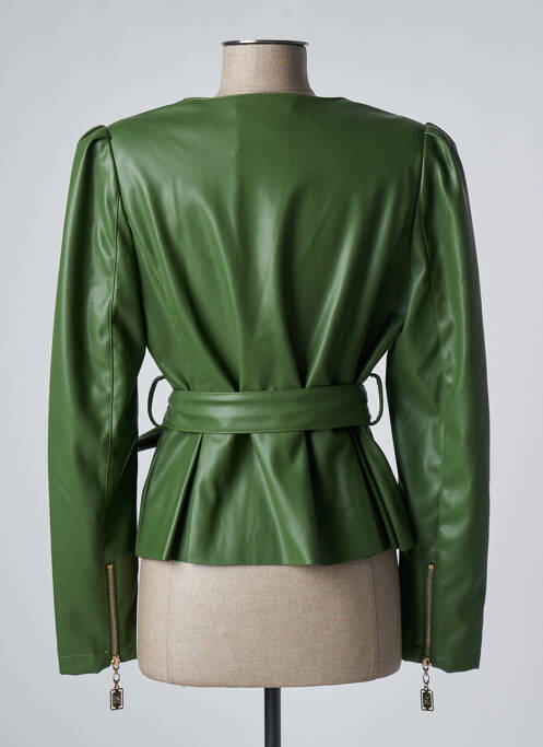 Veste simili cuir vert RELISH pour femme