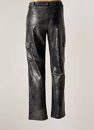 Pantalon cargo slim taille normale gris HBT femme