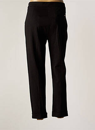 Pantalon 7/8 fermeture zippée sous rabat avec crochet taille normale noir FRACOMINA femme