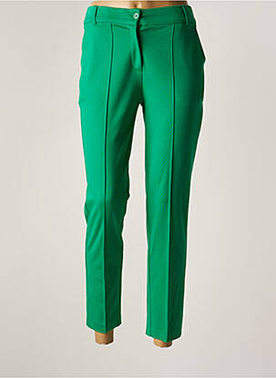 Pantalon 7/8 stretch taille normale vert FRACOMINA femme
