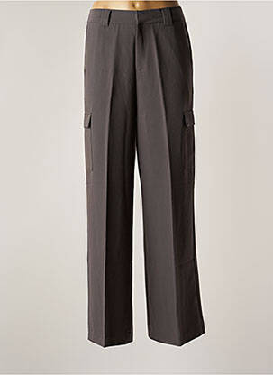 Pantalon cargo gris GRACE & MILA pour femme