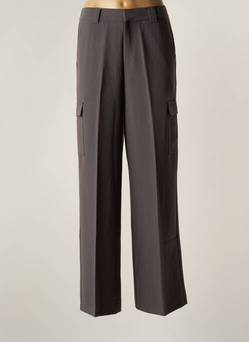 Pantalon cargo taille élastique taille normale gris GRACE & MILA femme