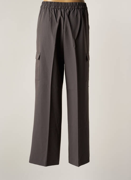 Pantalon cargo taille élastique taille normale gris GRACE & MILA femme