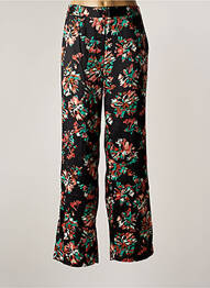 Pantalon large fermeture zippée sous rabat boutonné taille haute noir VERO MODA femme