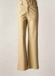 Pantalon flare taille haute taille haute beige ORAIJE femme