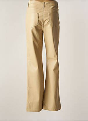 Pantalon flare taille haute taille haute beige ORAIJE femme