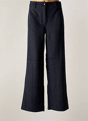Pantalon large taille à pinces taille haute bleu PIECES femme