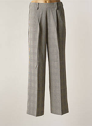 Pantalon droit stretch taille haute gris GRACE & MILA femme