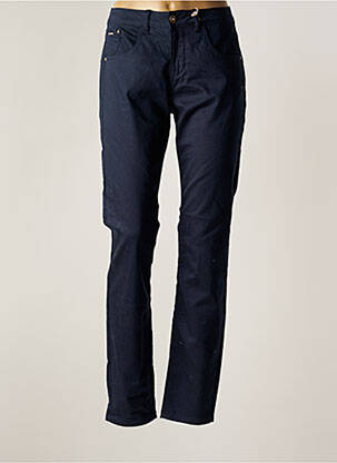 Pantalon slim tissage popeline taille normale bleu CREAM femme
