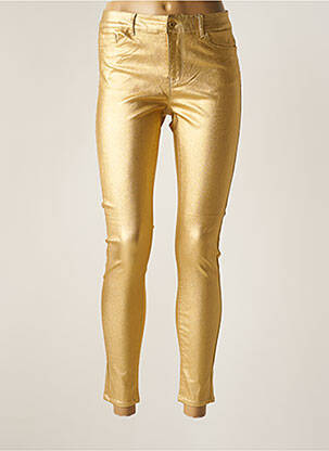 Pantalon 7/8 stretch taille normale jaune VERO MODA femme