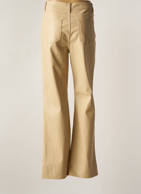 Pantalon flare taille haute taille haute beige ORAIJE femme