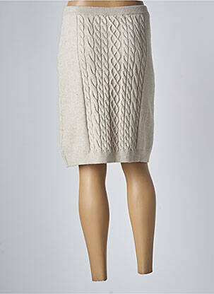 Jupe mi-longue stretch beige CREAM femme