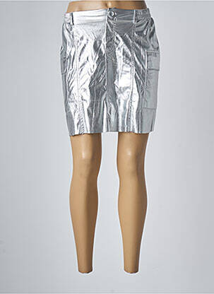 Jupe courte poches gris ANGE femme