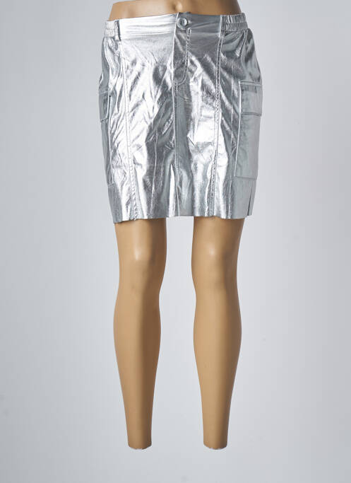 Jupe courte poches gris ANGE femme