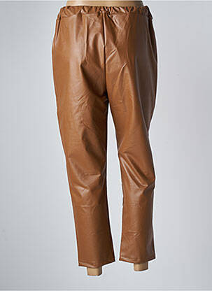 Pantalon slim taille élastique marron ADILYNN femme