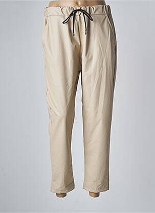 Pantalon slim taille élastique beige ADILYNN femme