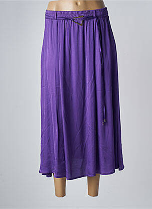 Jupe mi-longue taille normale violet LA PETITE FRANCAISE femme