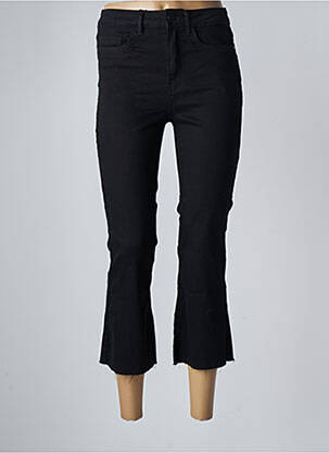 Jean coupe flare coupe droite évasée sur le bas taille normale noir NOISY MAY femme