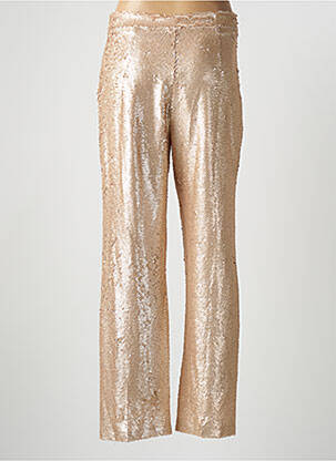 Pantalon droit stretch taille haute rose EXQUISS'S femme