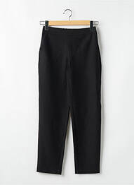 Pantalon droit stretch taille normale noir PIECES femme