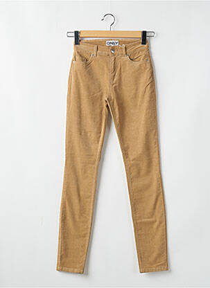Pantalon slim stretch taille normale beige ONLY femme