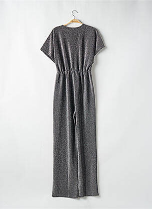 Combi-pantalon col cache-coeur manches courtes gris PIECES femme