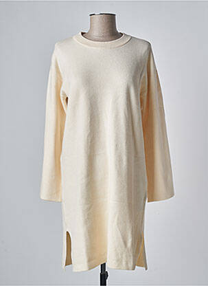 Robe mi-longue manches 3/4 manches 3/4 beige VERO MODA femme