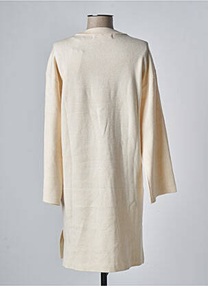 Robe mi-longue manches 3/4 manches 3/4 beige VERO MODA femme