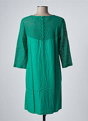 Robe mi-longue coupe fluide manches 3/4 vert VERO MODA femme
