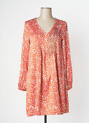 Robe courte manches longues manches longues orange VERO MODA femme