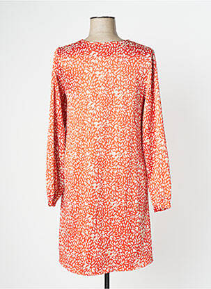 Robe courte manches longues manches longues orange VERO MODA femme