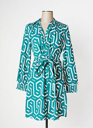 Robe courte manches longues manches longues vert VERO MODA femme