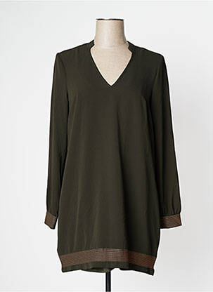 Robe courte manches longues manches longues vert VERO MODA femme