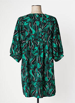 Robe courte manches 3/4 manches 3/4 vert Y'COO femme