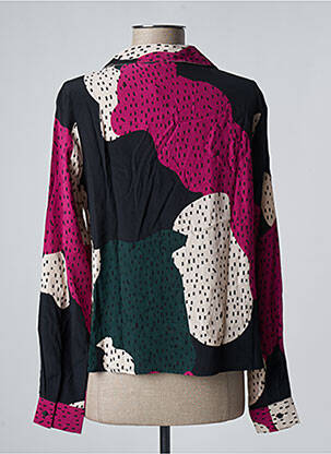 Chemisier tissage crêpe manches longues rose PIECES femme