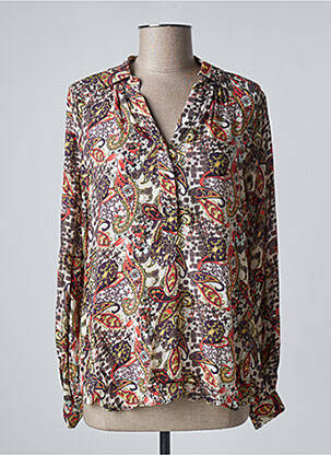Blouse tissage popeline manches longues blanc MAMOUCHKA femme